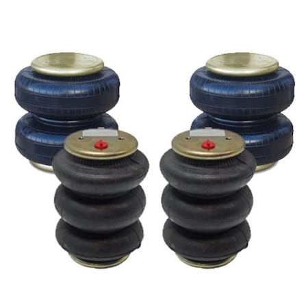 Airbagit AirBagIt BAG-FREE-8X 2-3800Lb-2-2600 Triple Bellow Air Bags Air Springs BAG-FREE-8X